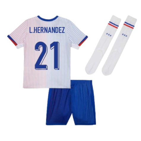 2024-2025 France Away Little Boys Mini Kit (L.Hernandez 21)