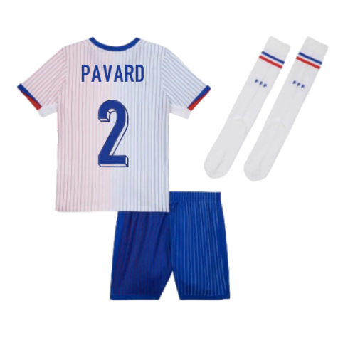 2024-2025 France Away Little Boys Mini Kit (Pavard 2)