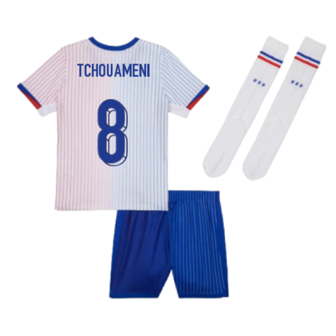 2024-2025 France Away Little Boys Mini Kit (Tchouameni 8)