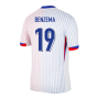 2024-2025 France Away Shirt (Benzema 19)