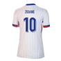 2024-2025 France Away Shirt (Womens) (Zidane 10)