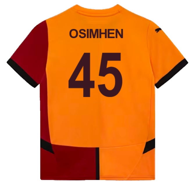 2024-2025 Galatasaray Home Shirt (Kids) (Osimhen 45)