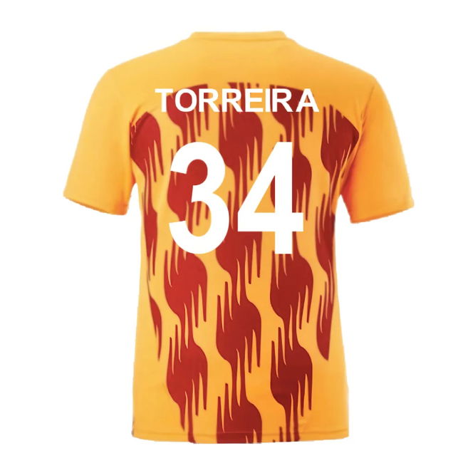 2024-2025 Galatasaray Pre-Match Shirt (Orange) (Torreira 34)