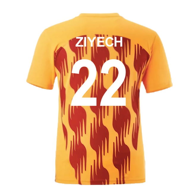 2024-2025 Galatasaray Pre-Match Shirt (Orange) (Ziyech 22)