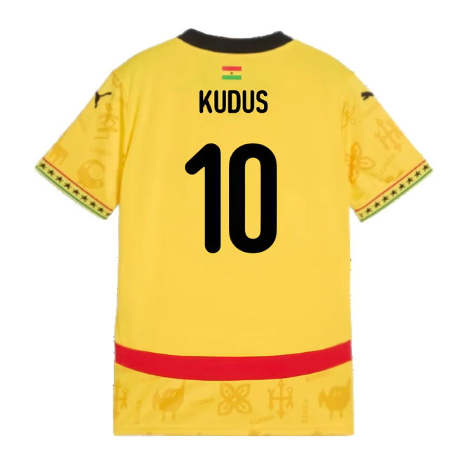 2024-2025 Ghana Away Shirt (Kids) (Kudus 10)