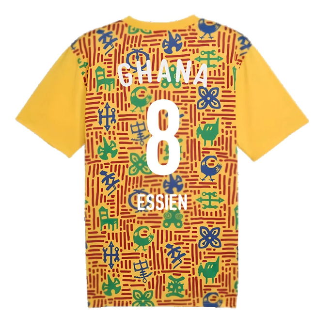 2024-2025 Ghana Pre-Match SS Jersey (Yellow) (Essien 8)