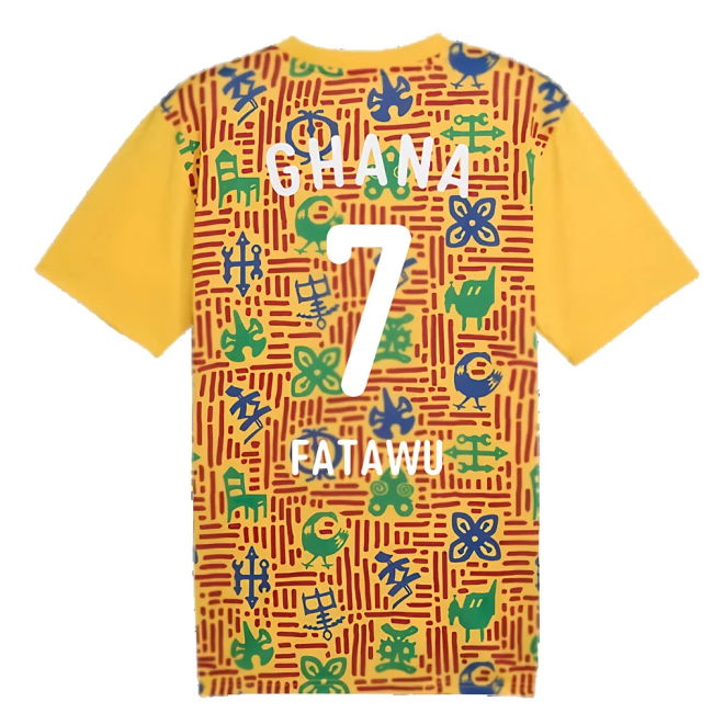 2024-2025 Ghana Pre-Match SS Jersey (Yellow) (Fatawu 7)