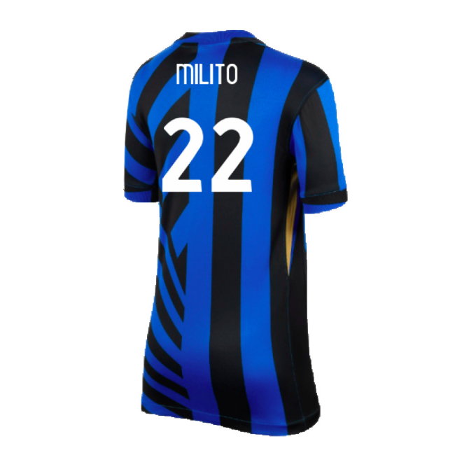 2024-2025 Inter Milan Home Shirt (Kids) (Milito 22)