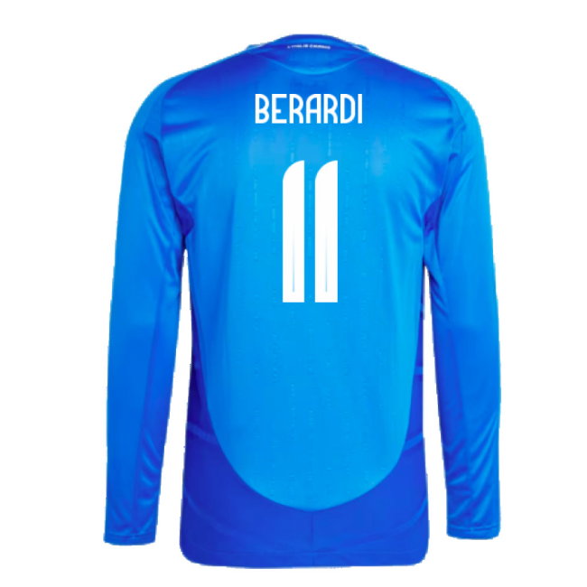 2024-2025 Italy Authentic Long Sleeve Home Shirt (BERARDI 11)