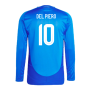 2024-2025 Italy Authentic Long Sleeve Home Shirt (DEL PIERO 10)