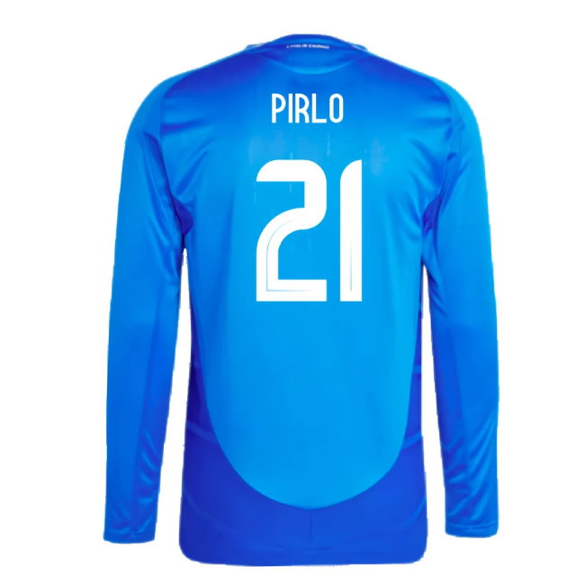 2024-2025 Italy Authentic Long Sleeve Home Shirt (PIRLO 21)