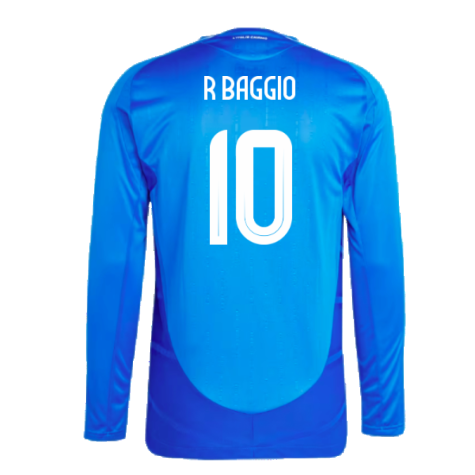 2024-2025 Italy Authentic Long Sleeve Home Shirt (R BAGGIO 10)