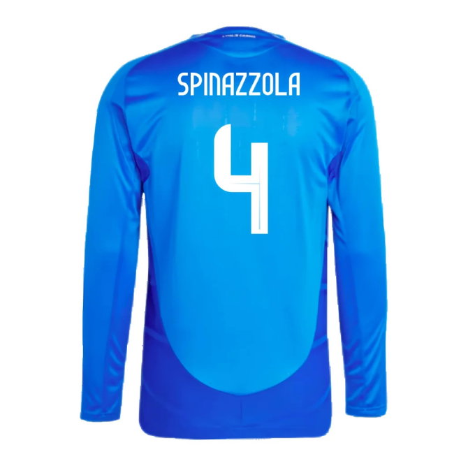 2024-2025 Italy Authentic Long Sleeve Home Shirt (SPINAZZOLA 4)