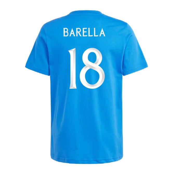 2024-2025 Italy DNA Tee (Blue) - Kids (BARELLA 18)