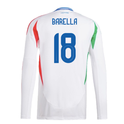 2024-2025 Italy Long Sleeve Away Shirt (BARELLA 18)