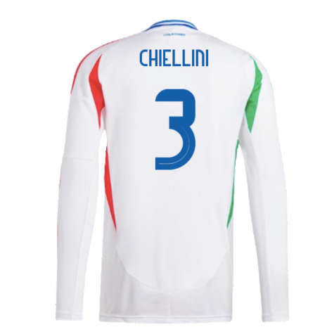 2024-2025 Italy Long Sleeve Away Shirt (CHIELLINI 3)