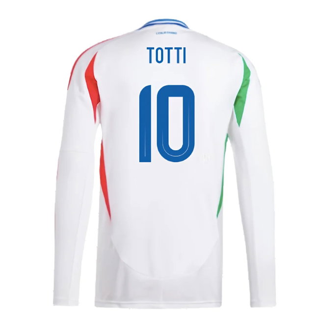 2024-2025 Italy Long Sleeve Away Shirt (TOTTI 10)