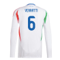 2024-2025 Italy Long Sleeve Away Shirt (VERRATTI 6)