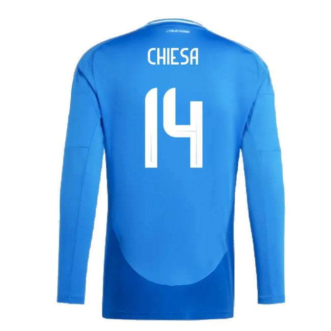 2024-2025 Italy Long Sleeve Home Shirt (CHIESA 14)