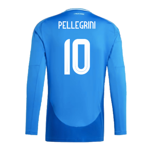 2024-2025 Italy Long Sleeve Home Shirt (PELLEGRINI 10)