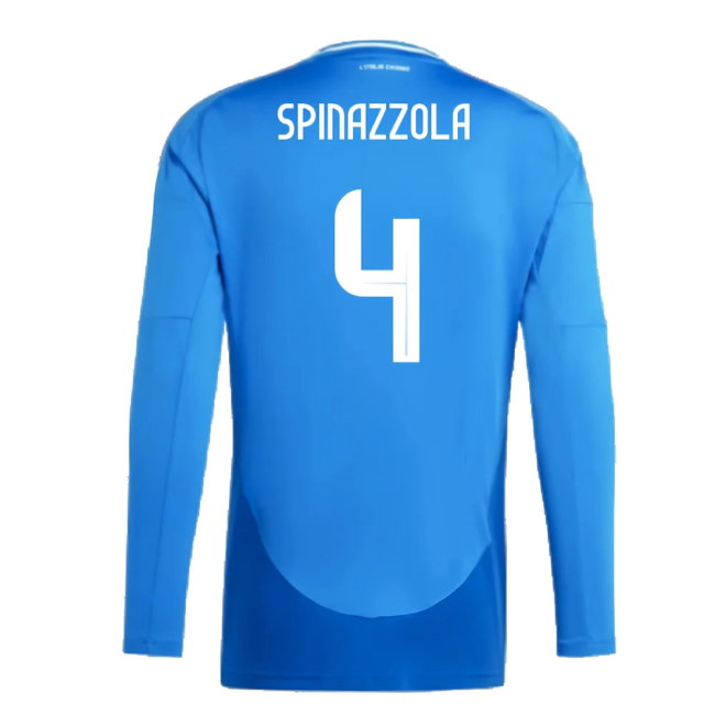 2024-2025 Italy Long Sleeve Home Shirt (SPINAZZOLA 4)