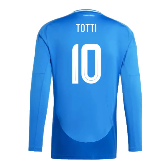 2024-2025 Italy Long Sleeve Home Shirt (TOTTI 10)