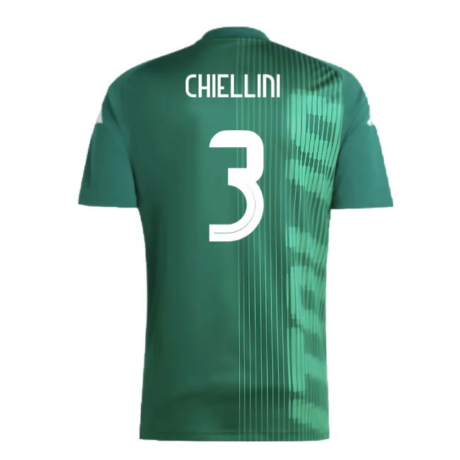 2024-2025 Italy Pre-Match Shirt (Green) (CHIELLINI 3)