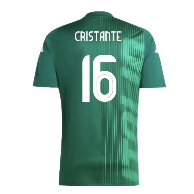 2024-2025 Italy Pre-Match Shirt (Green) (CRISTANTE 16)