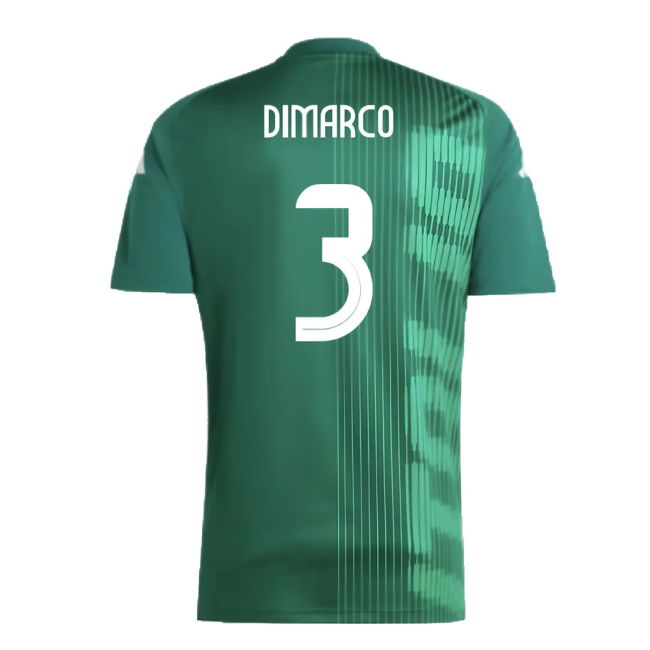 2024-2025 Italy Pre-Match Shirt (Green) (DIMARCO 3)