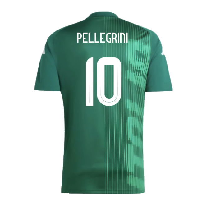 2024-2025 Italy Pre-Match Shirt (Green) (PELLEGRINI 10)