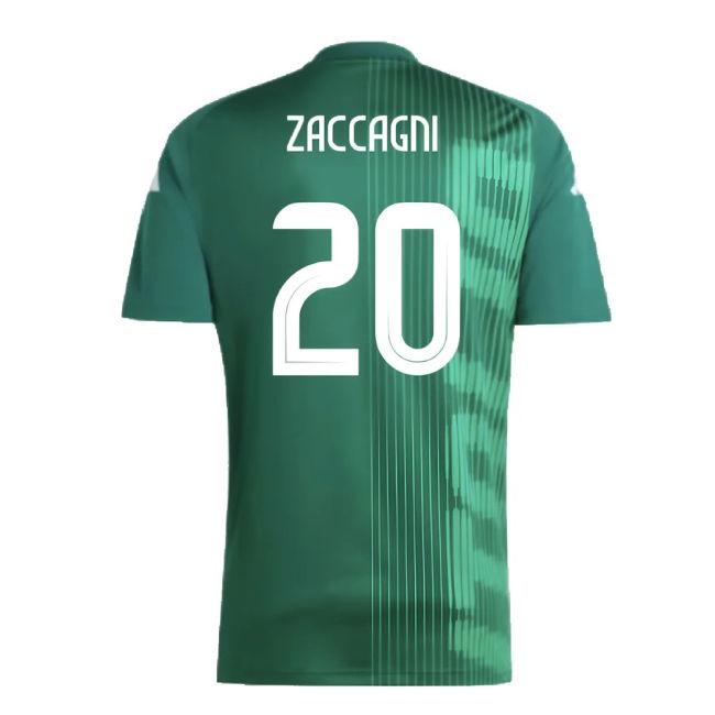 2024-2025 Italy Pre-Match Shirt (Green) (ZACCAGNI 20)