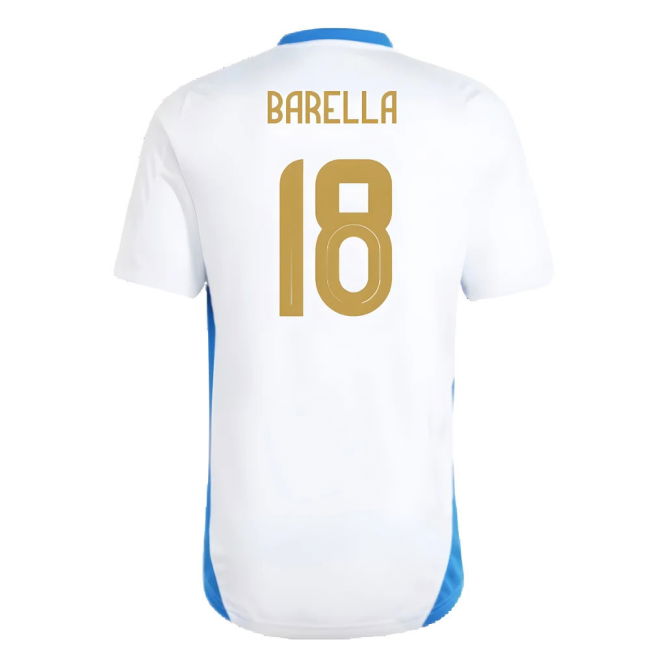 2024-2025 Italy Training Tee (White) (BARELLA 18)