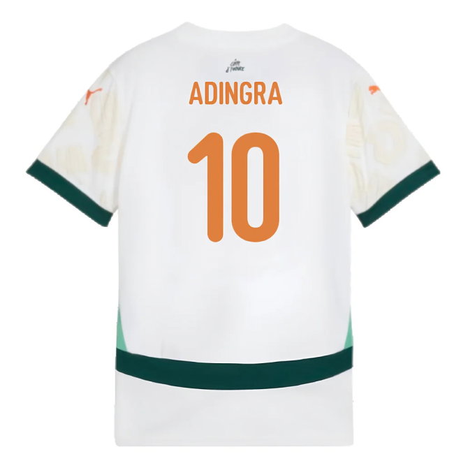 2024-2025 Ivory Coast Away Shirt (Kids) (Adingra 10)