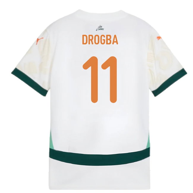 2024-2025 Ivory Coast Away Shirt (Kids) (Drogba 11)