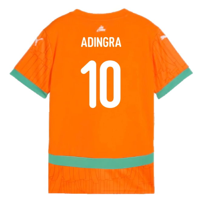 2024-2025 Ivory Coast Home Shirt (Kids) (Adingra 10)