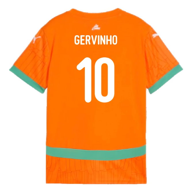 2024-2025 Ivory Coast Home Shirt (Kids) (Gervinho 10)