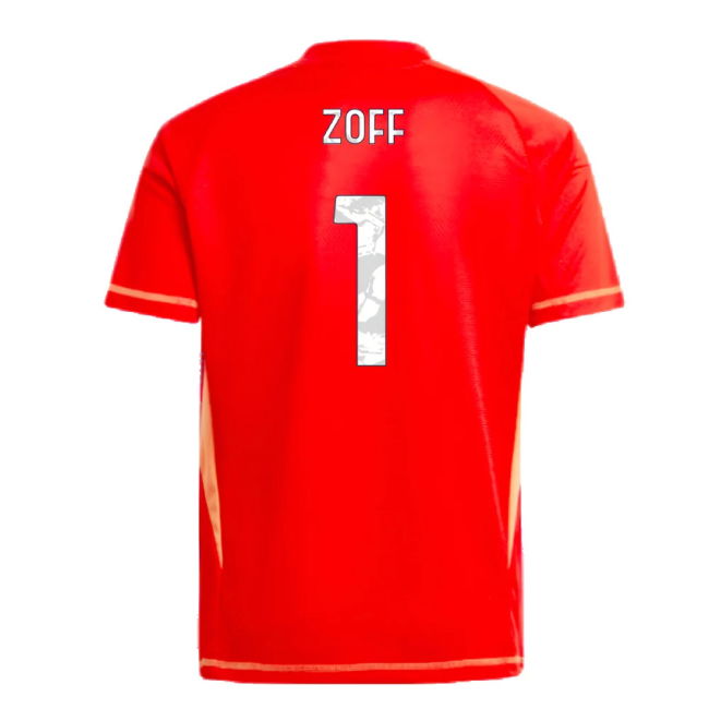 2024-2025 Juventus Home Goalkeeper Shirt (Red) - Kids (Zoff 1)