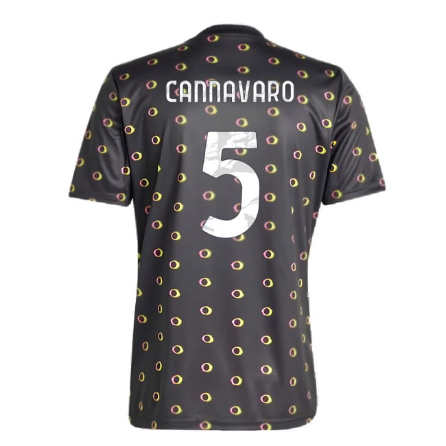 2024-2025 Juventus Pre-Match Shirt (Black) (Cannavaro 5)