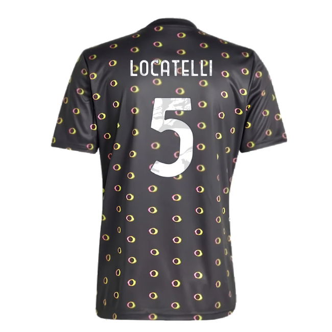 2024-2025 Juventus Pre-Match Shirt (Black) (Locatelli 5)