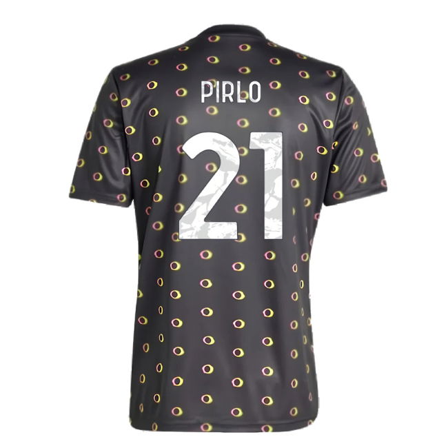 2024-2025 Juventus Pre-Match Shirt (Black) (Pirlo 21)