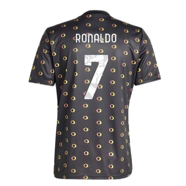 2024-2025 Juventus Pre-Match Shirt (Black) (Ronaldo 7)