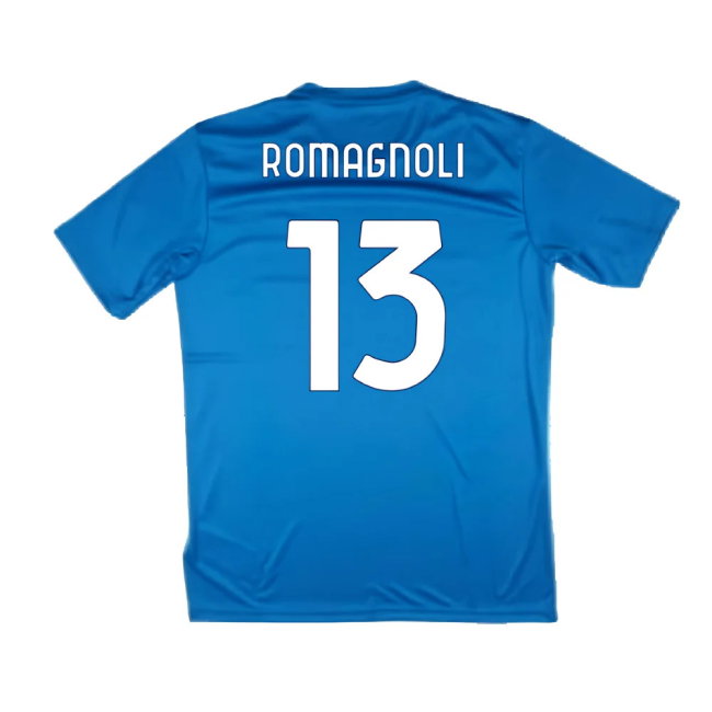 2024-2025 Lazio Graphic Training Shirt (Royal) (Romagnoli 13)