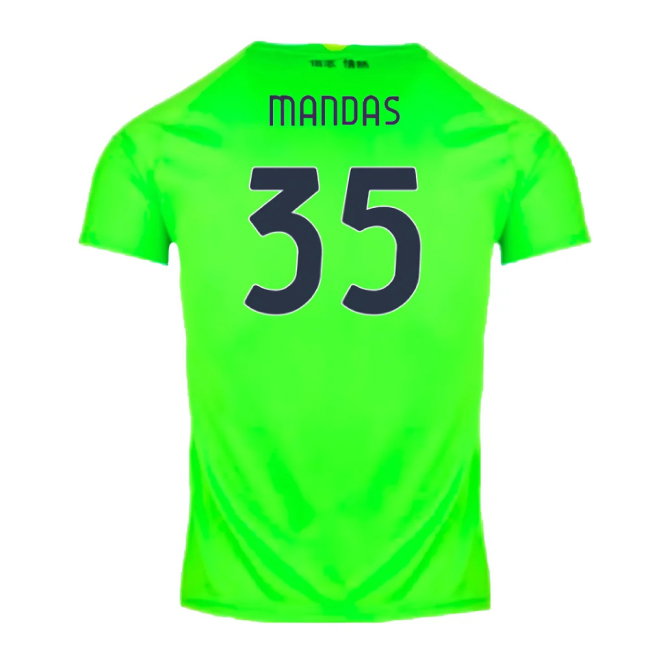 2024-2025 Lazio Home Goalkeeper Shirt (Green) - Kids (Mandas 35)