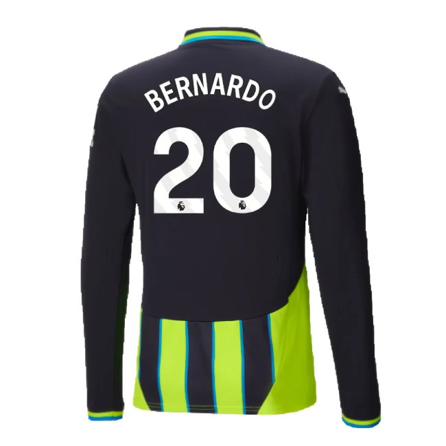 2024-2025 Man City Away Long Sleeve Shirt (Bernardo 20)