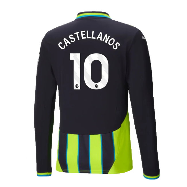 2024-2025 Man City Away Long Sleeve Shirt (Castellanos 10)