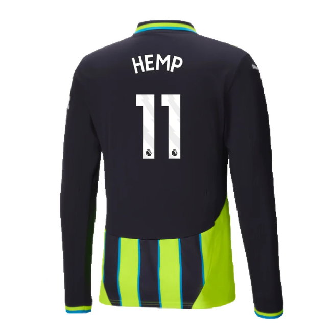2024-2025 Man City Away Long Sleeve Shirt (Hemp 11)