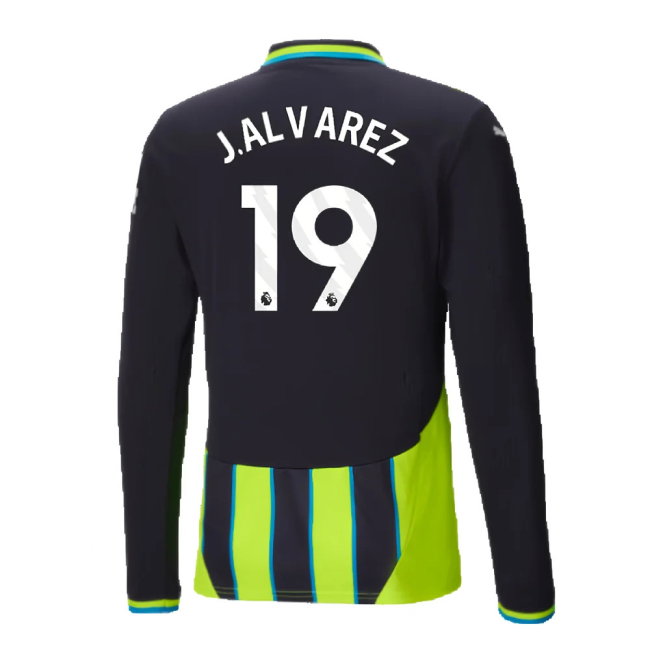 2024-2025 Man City Away Long Sleeve Shirt (J.Alvarez 19)