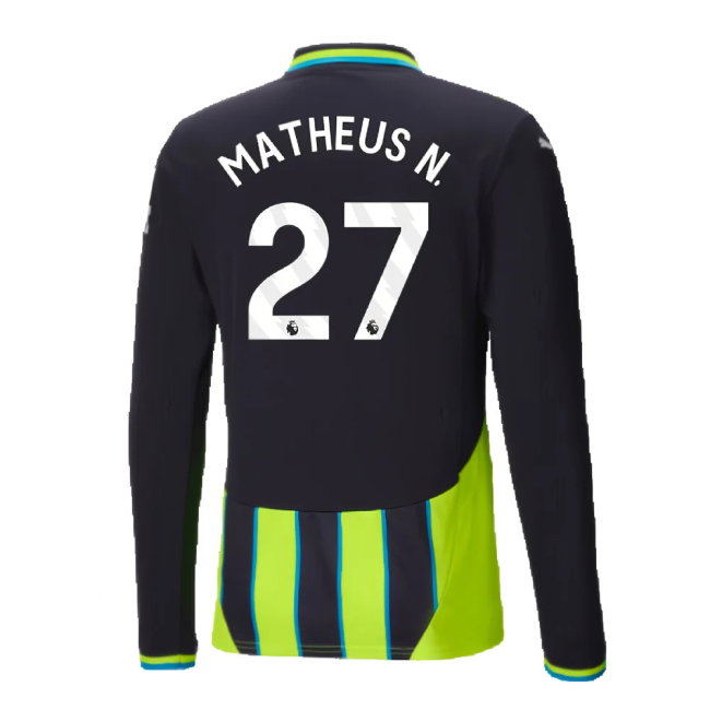 2024-2025 Man City Away Long Sleeve Shirt (Matheus N. 27)