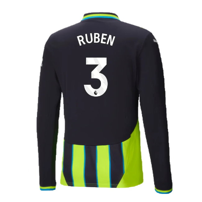 2024-2025 Man City Away Long Sleeve Shirt (Ruben 3)