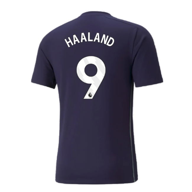 2024-2025 Man City Casuals Tee (Navy) (Haaland 9)